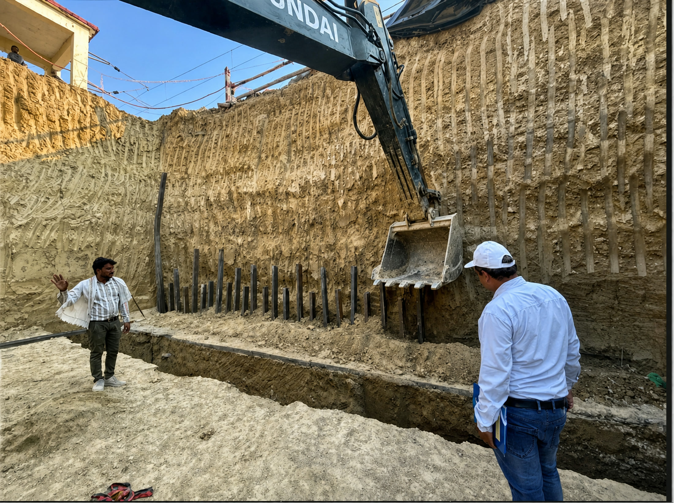 Deep excavation for LHS at LC Gate 158