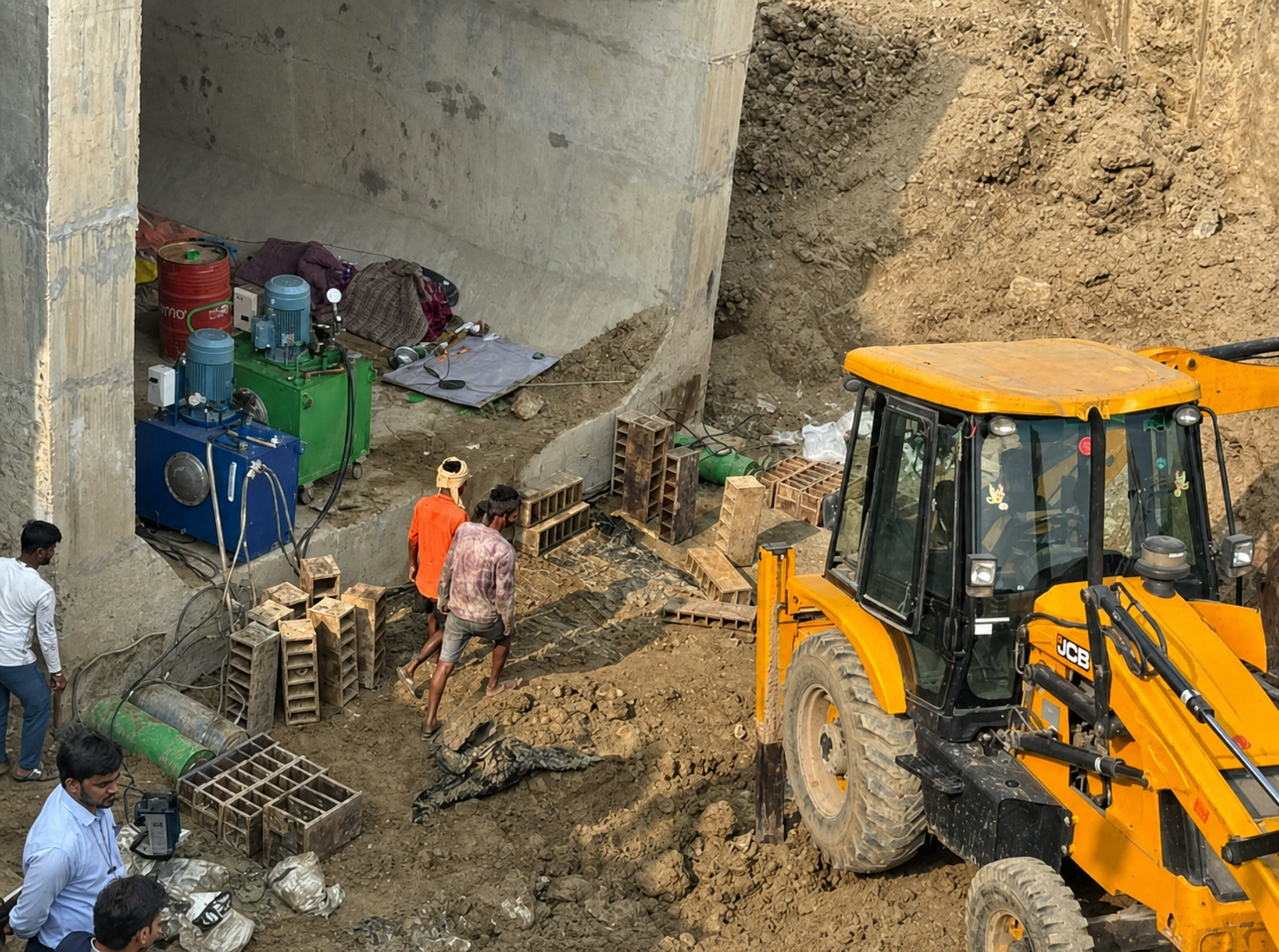RCC precast box launching preparation