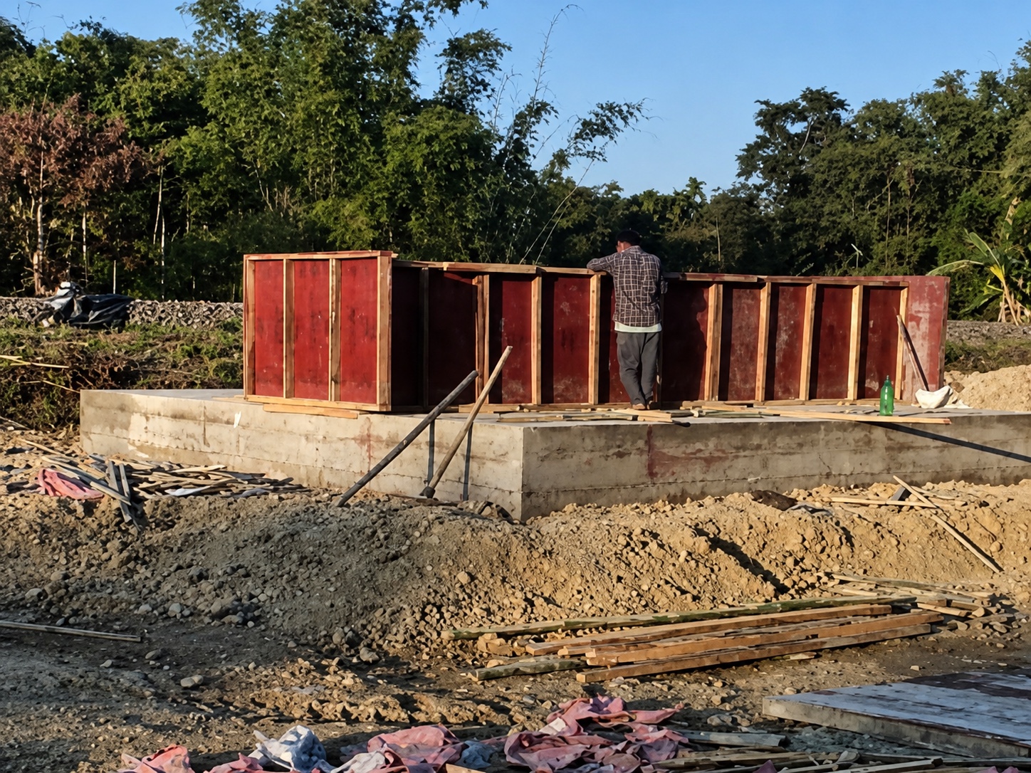 Railway TSS foundation shuttering